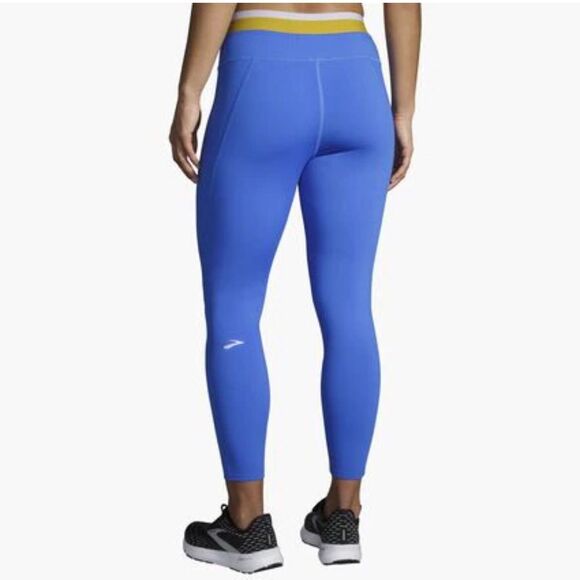 Brooks RUN WITHIN 7/8 TIGHTS Blue New Women's Workout Pants M - Picture 1 of 9